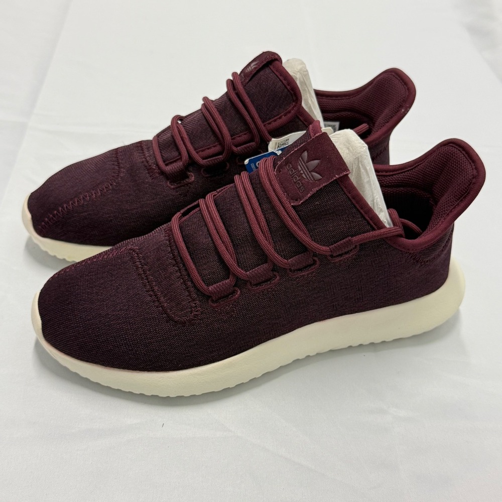Adidas Tubular Shadow W Maroon Burgundy Womens Sneakers CQ2461 Size 6.5 NEW
